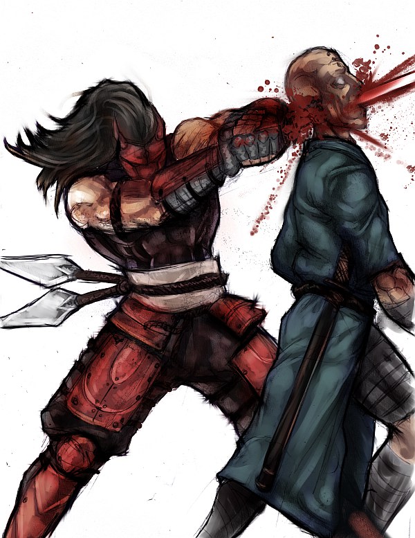 Rikimaru, Tenchu Fan-Art Illustration made with MyPaint and Gimp.  